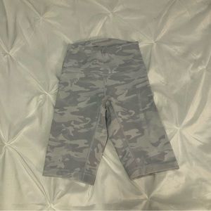 Lululemon white camo bike shorts